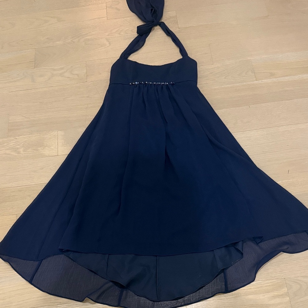 David's Bridal Midnight Blue Formal Kids Dress